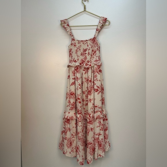 Lost & Wander Paradise Song Smocked Maxi Dress Small - Picture 6 of 9